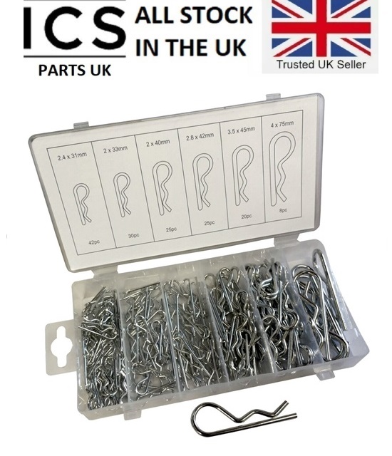 R Clips Assortment Box Retaining R Grips Hair Pin Clevis Retainer Set 150 Pc Hw174 Uk 