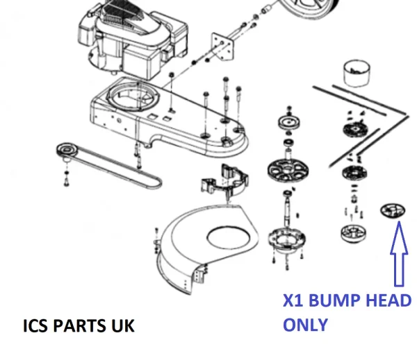 Genuine Cobra WT56B Wheeled Trimmer Bump Head Cap x1 CO71010