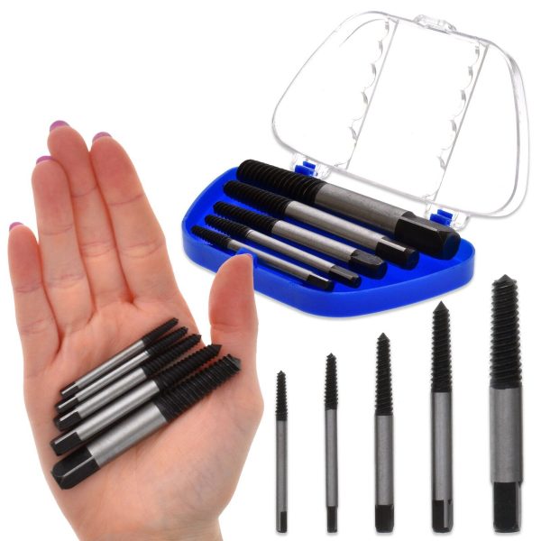 5Pc SCREW EXTRACTOR SET 3-18mm Damaged Broken Stripped Bolt Stud Remover Bit Kit DR185