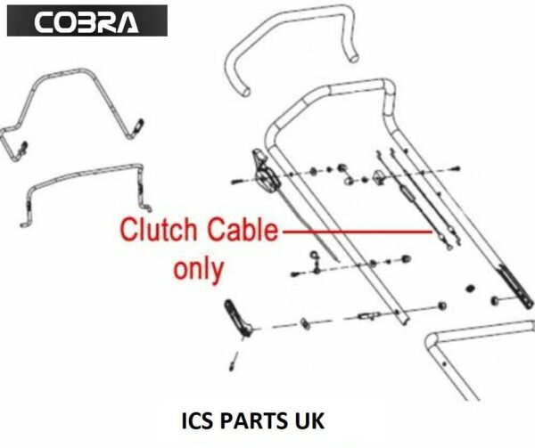 Cobra M51SPB Lawnmower Clutch Drive Cable 29100116202 Driven Cord Assembly