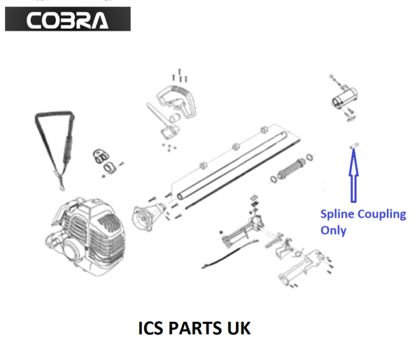 Genuine Cobra Multi-Tool Drive Shaft Spline Coupling GC415-42116 MT250C MTX230X