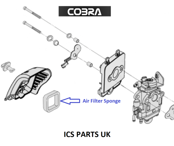 Cobra BC260C 26cc brushcutter strimmer air filter GC260.3B-16313 GT260C MT250C