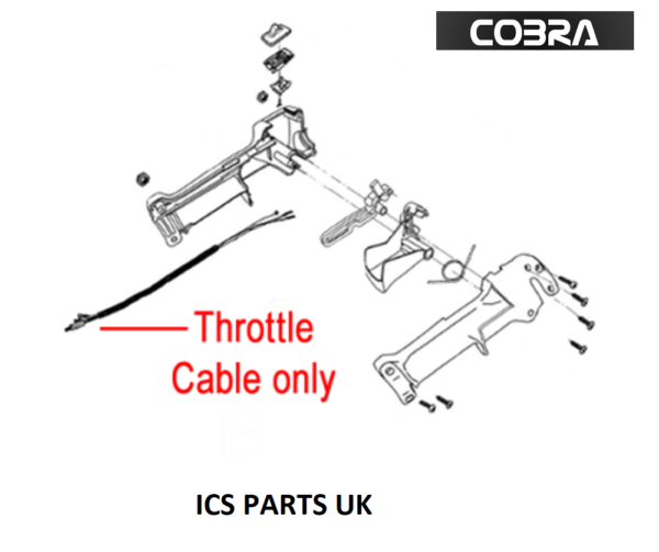 Genuine Cobra LRH26C MT250C Throttle Cable LJ260K-47060 Hedgetrimmer Multi-Tool