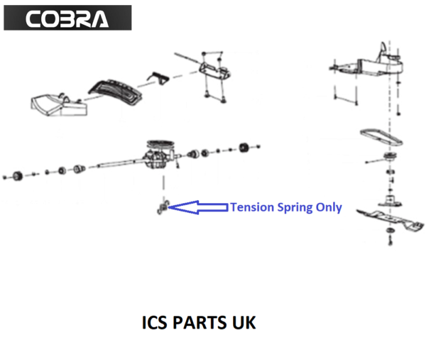 Cobra M56SPB Lawnmower Gearbox Tension Spring 26801114901 22" Self Propelled