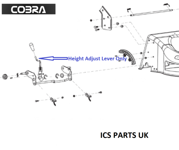 Cobra M51 Lawnmower Height Adjust Lever 26300172502 M51SPB M51SPC M51SPH