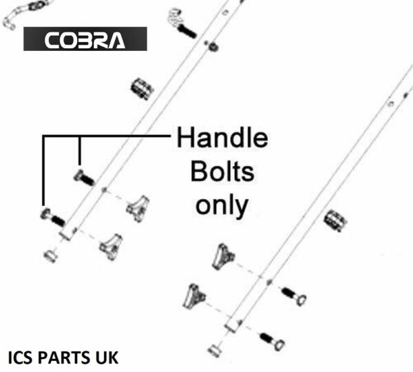 Genuine Cobra Lawnmower Handle Bolts x2 B1084W08040 MX484SPCE MX534SPCE MX534SPH
