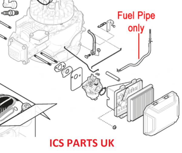 Mountfield Stiga Lawnmower ST170 ST170LS Fuel Pipe 118551480/0