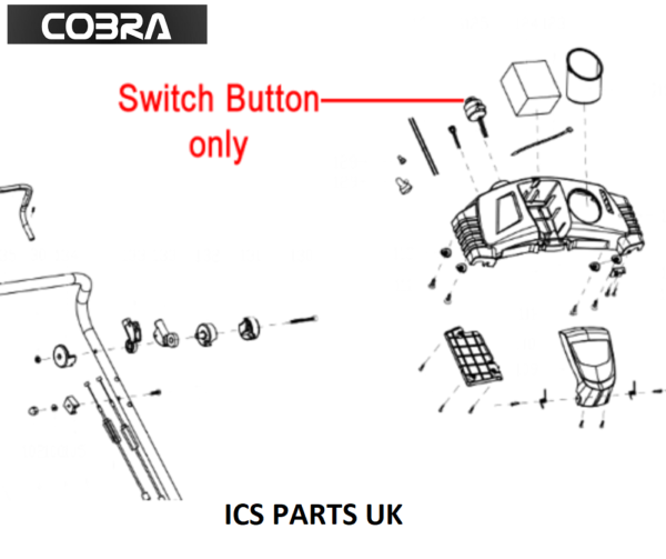 Cobra Lawnmower Switch Button 25364800501 MX46SPCE MX515SPBI RM433SPBI RM46SPCE