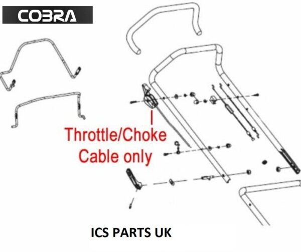 Cobra Throttle Choke Cable Assembly 29100102902 M51SPB Lawnmower