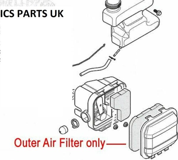 Mountfield WB45 140cc OHV Outer Air Filter 118550945/0 for 2016 HP454 SP454