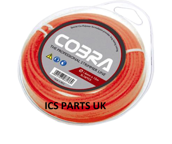 Cobra 1.6mm High Quality Nylon Trimmer Line 15m Length Strimmer Wire SL16M15