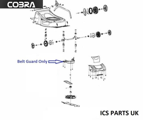 Cobra Lawnmower Belt Guard Protecting Cover 25255800102 MX46SPE MX46SPCE