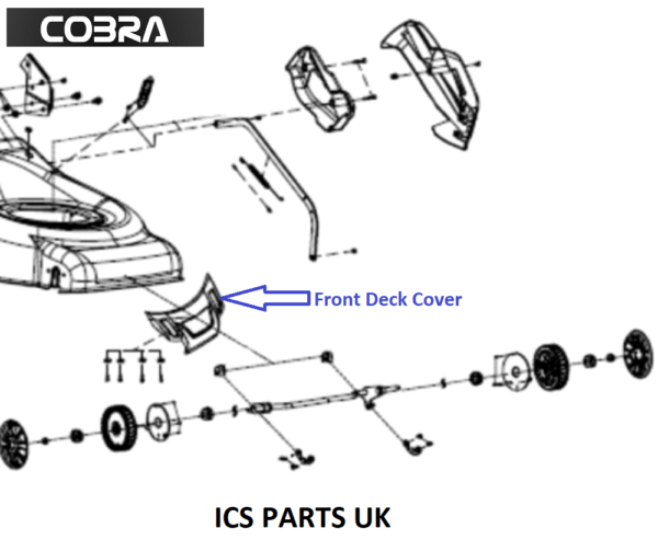 Cobra Lawnmower Front Deck Cover 23600303101 M40SPC M46C M46SPC RM40C RM40SPB