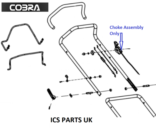 Genuine Cobra Lawnmower Choke Handle Assembly 23000427401 M51SPH RM46SPH