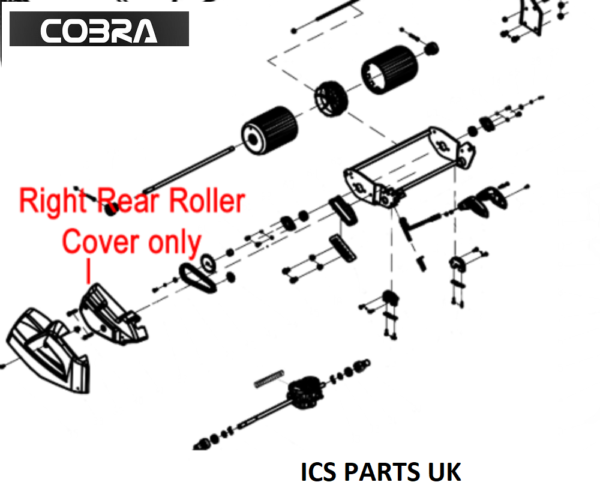 Genuine Cobra RM40 RM46 Lawnmower Right Rear Roller Cover 25319800101