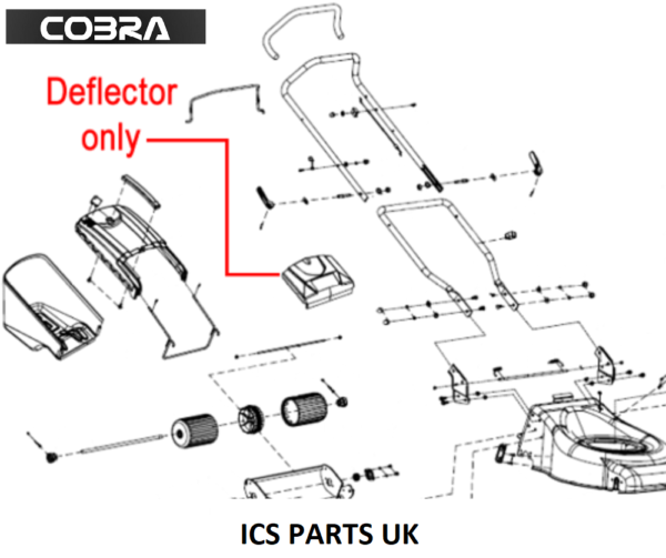 Cobra RM40 Lawnmower Rear Deflector 23000491301 RM40C RM40SPB RM40SPC RM40SPCE