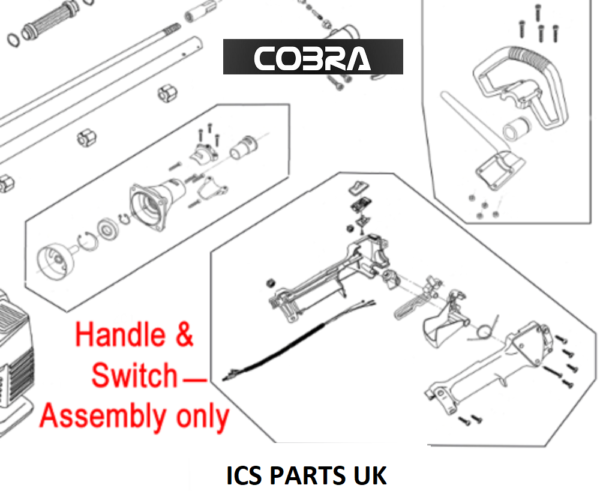 Cobra Power Controller Handle/Switch Assembly LJ260K-47000 MT270K LRH270K MT250C