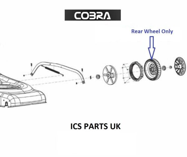 Cobra Lawnmower Rear Wheel 25400202003 M40SPC M46SPB M46SPC M46SPH