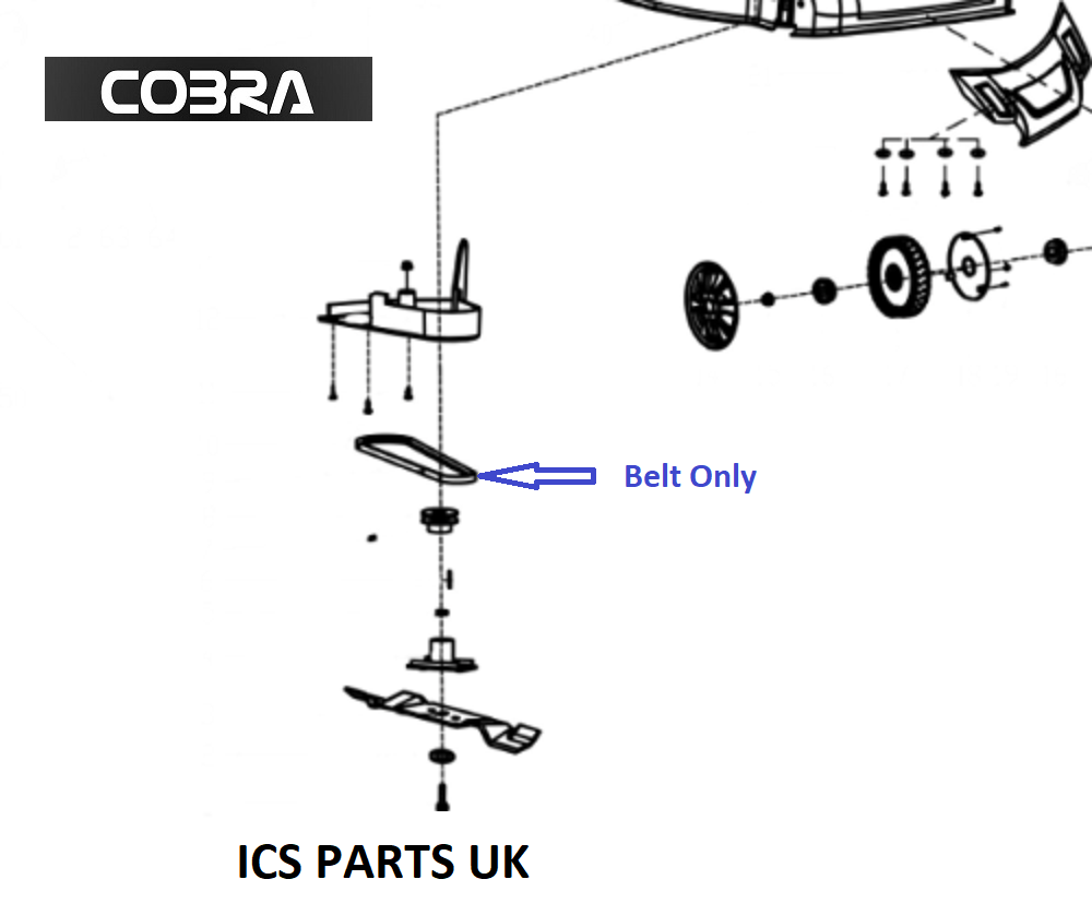 Genuine Cobra Lawnmower Drive Belt 25100207301 RM40SPB RM40SPC