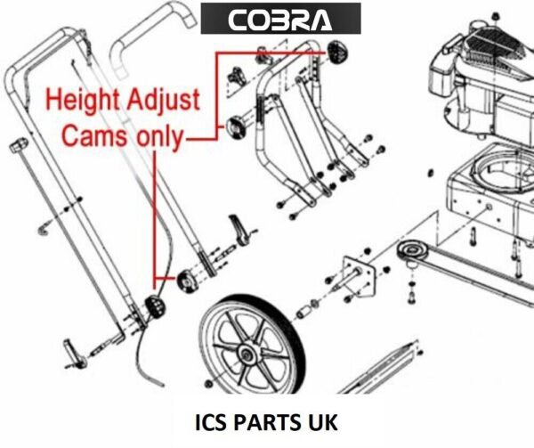 Genuine Cobra WT56B Handle Adjust Cams 73007 / 73008 Left Right Cam Adjuster