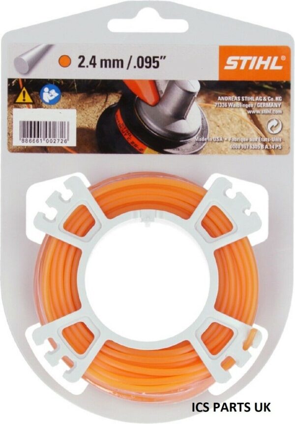 Stihl 2.4mm Round Orange Nylon Line Cord 41m Strimmer Brushcutter 0000 930 2339