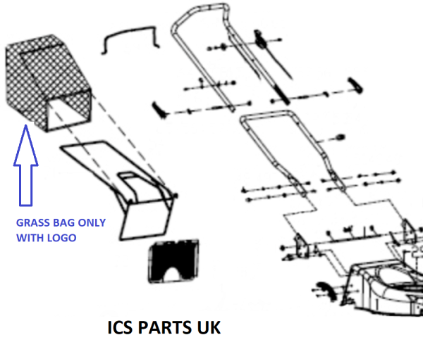 COBRA GRASS BAG FITS M41C 16″ Petrol Powered Lawnmower CO21071000012006A